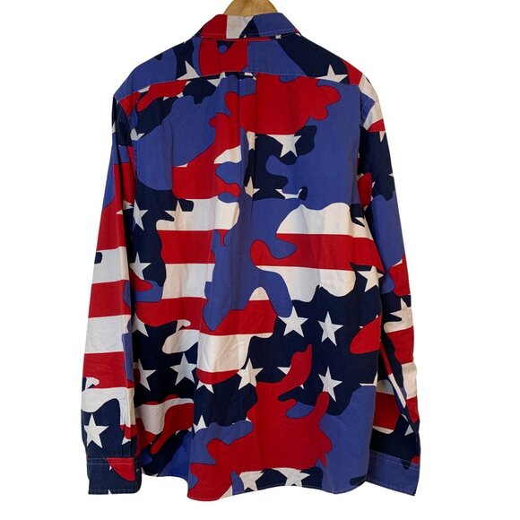 Ralph Lauren Mens Camo Patriotic Long Sleeve Button-Down Shirt XL RAA10426 - Picture 9 of 11
